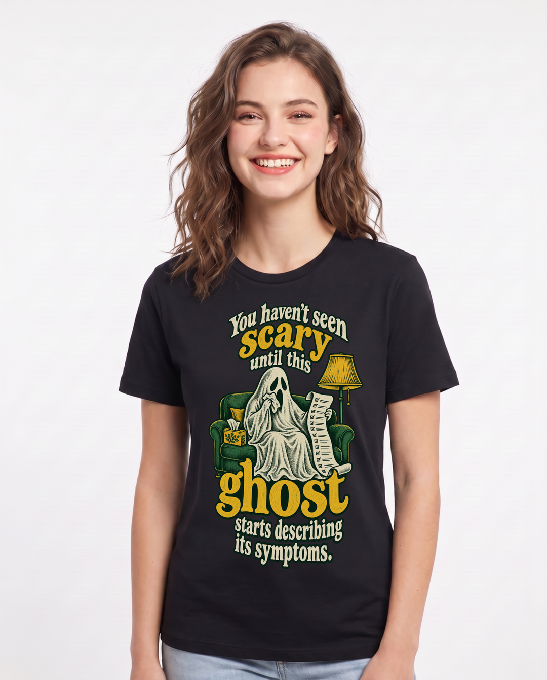 Halloween Black T-Shirt for Women – Halloween Theme Graphic Tee product image 3