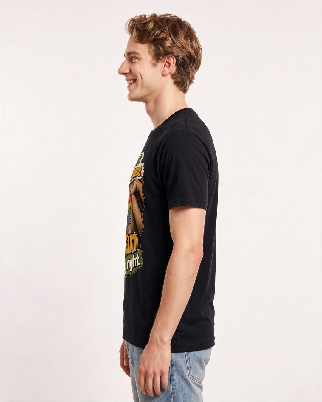 Pride Men's Black T-Shirt – This isn't a costume. It's my skin fitting right. product image 2