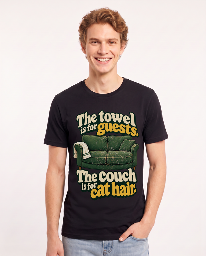 Cat Lover Black T-Shirt for Men – Everyday Expression Graphic Tee product image 3