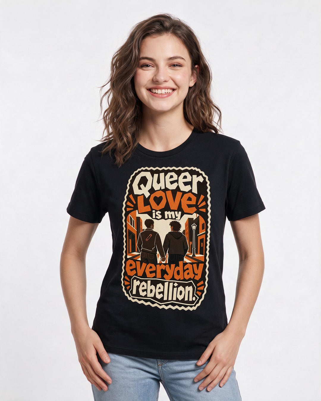 Pride Black T-Shirt for Women – Everyday Expression Graphic Tee product image 1