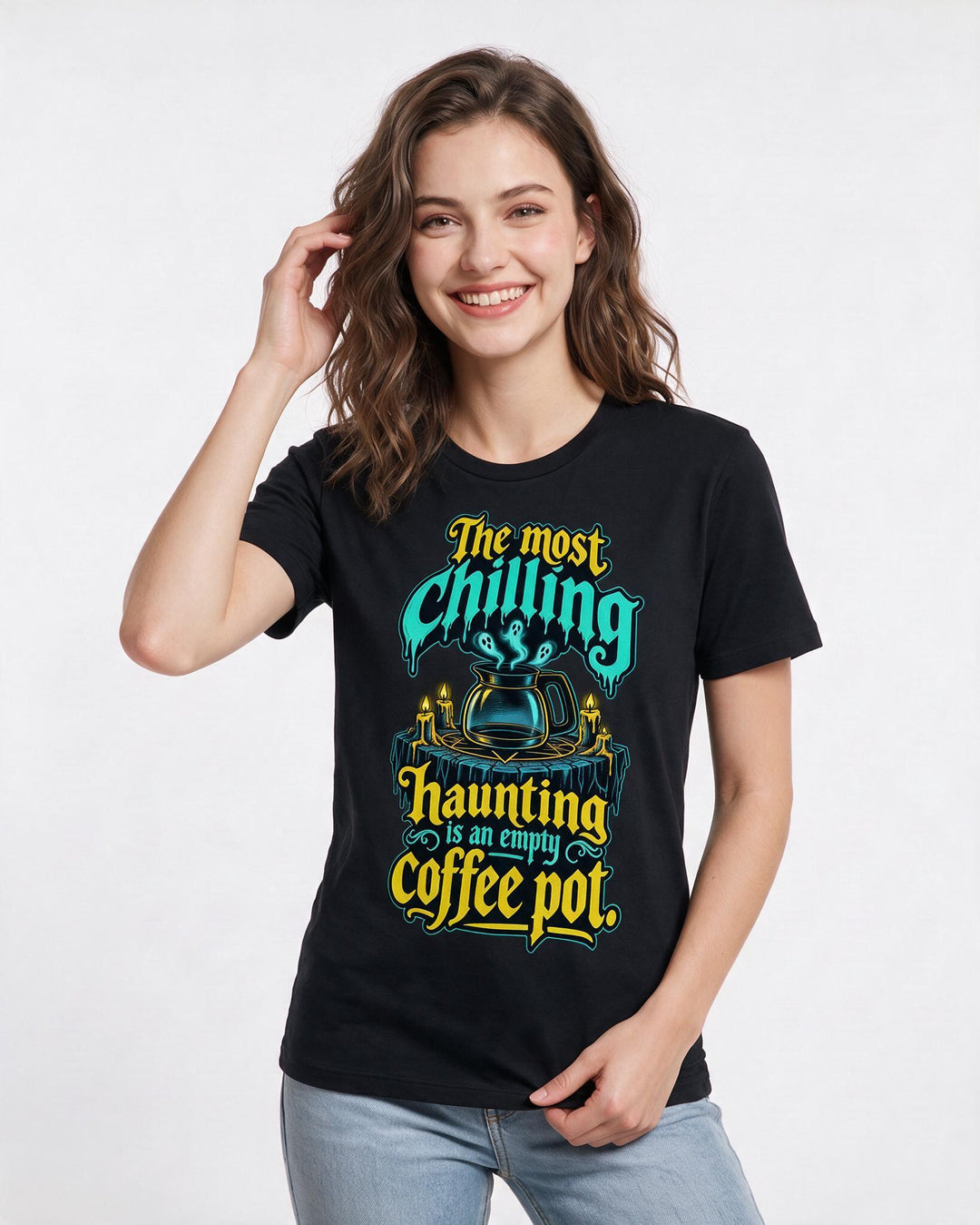 Halloween Black T-Shirt for Women – Halloween Theme Graphic Tee product image 1