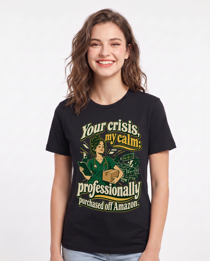 Nurse Black T-Shirt for Women – Nursing Life Graphic Tee product image 3