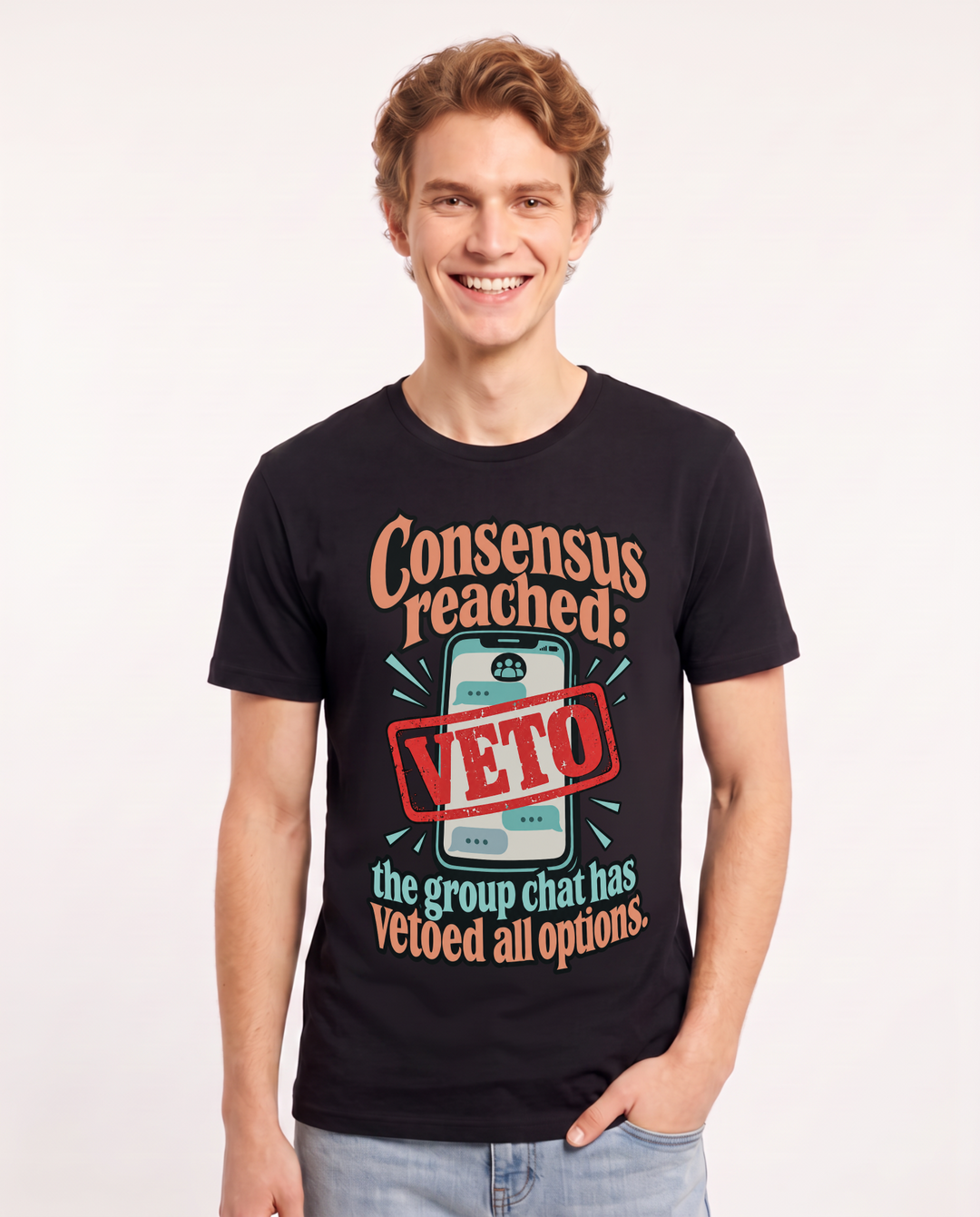 Meme Black T-Shirt for Men – Everyday Expression Graphic Tee product image 3