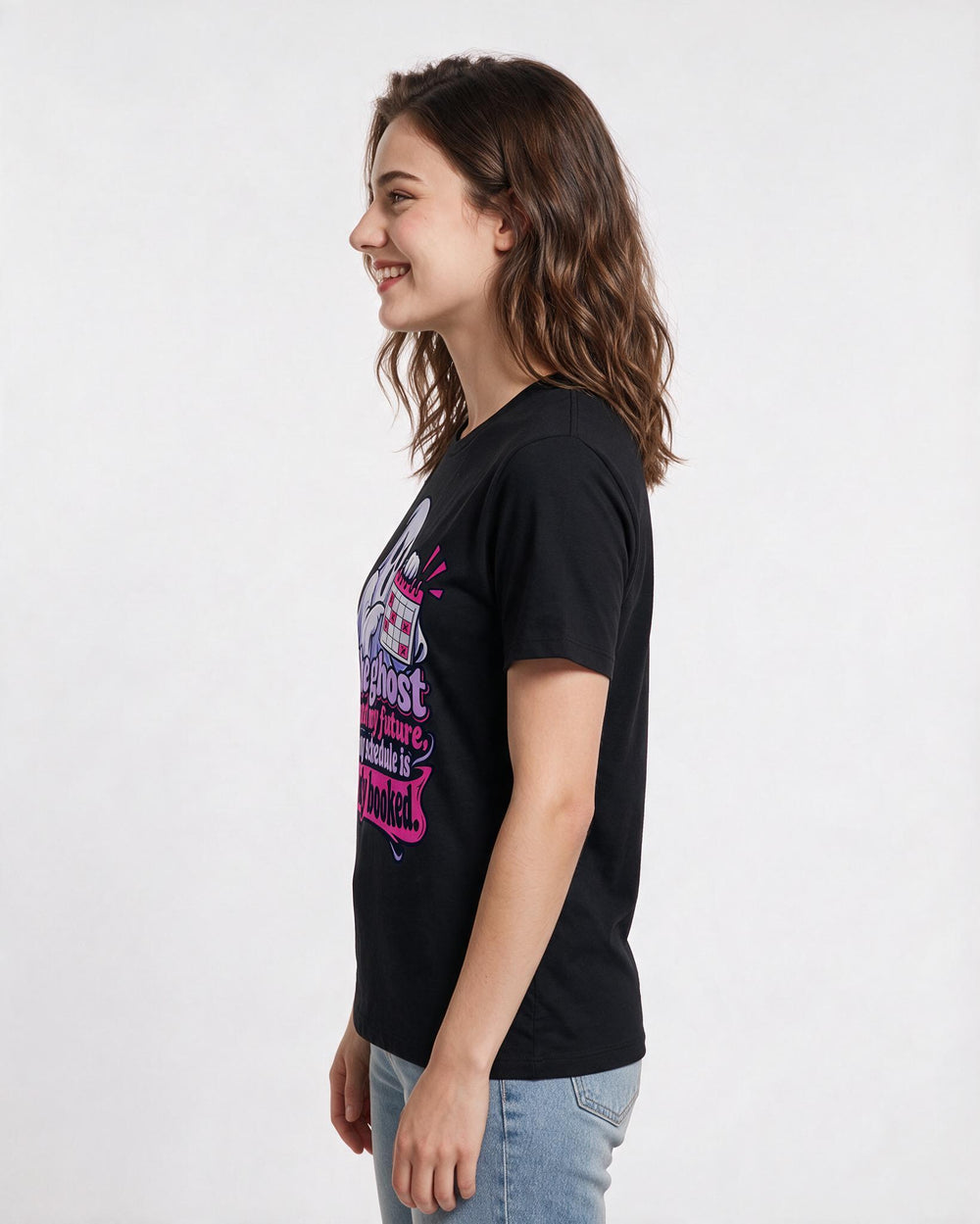 Halloween Black T-Shirt for Women – Halloween Theme Graphic Tee product image 2