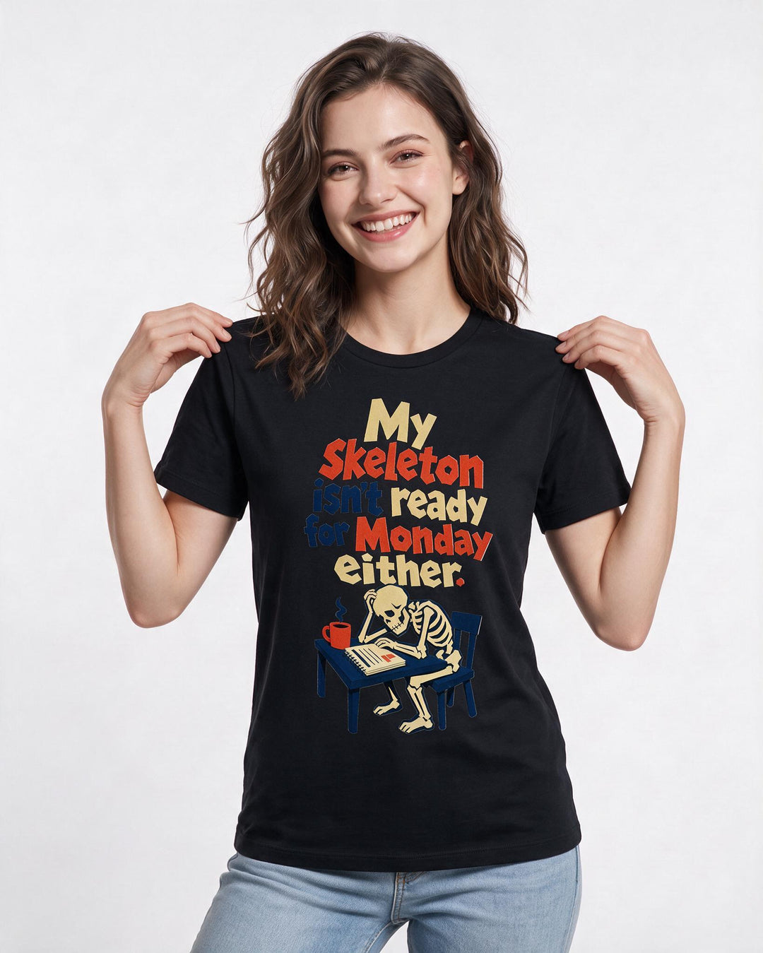 Halloween Black T-Shirt for Women – Halloween Theme Graphic Tee product image 3