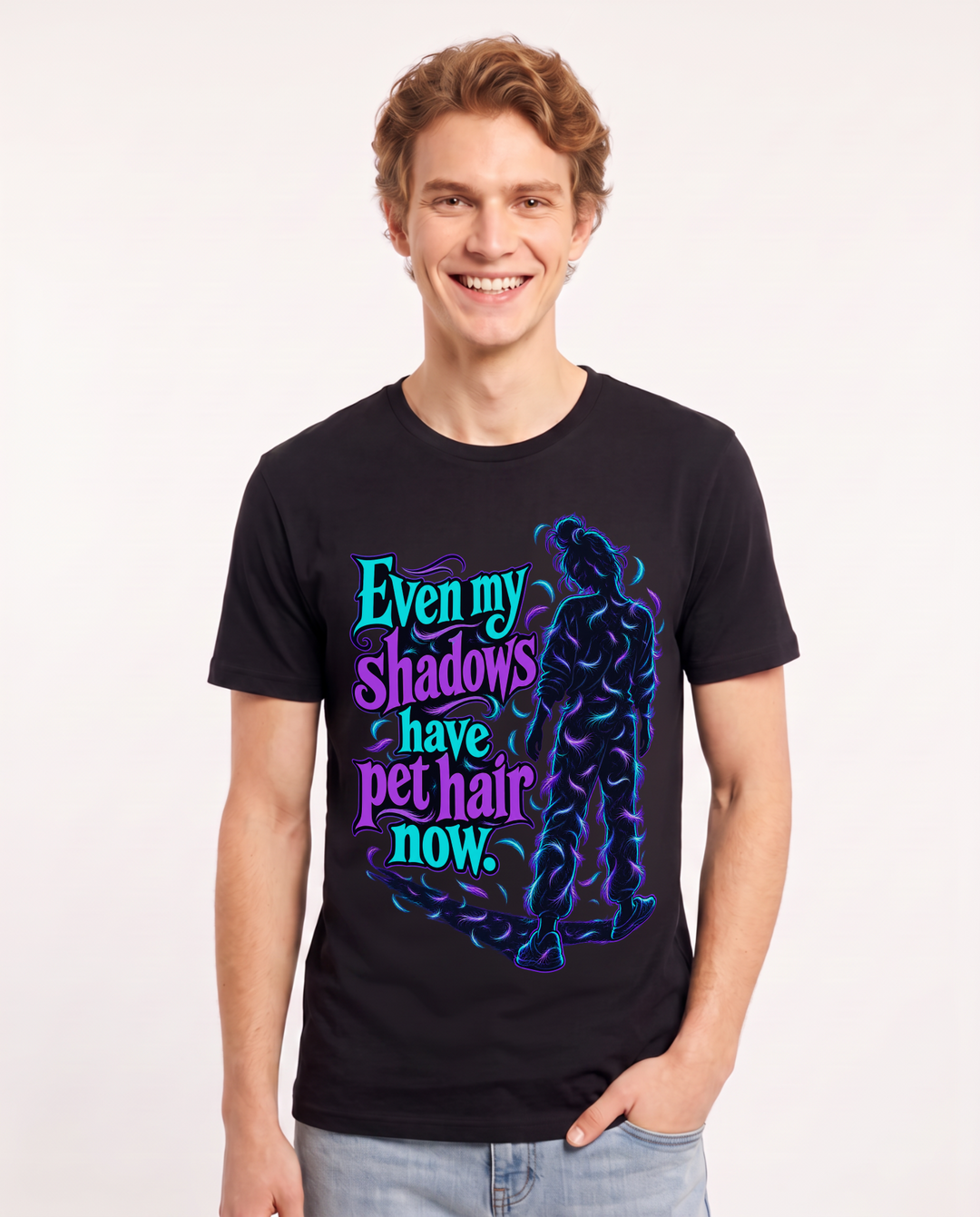 Pet Lover Black T-Shirt for Men – Everyday Expression Graphic Tee product image 3