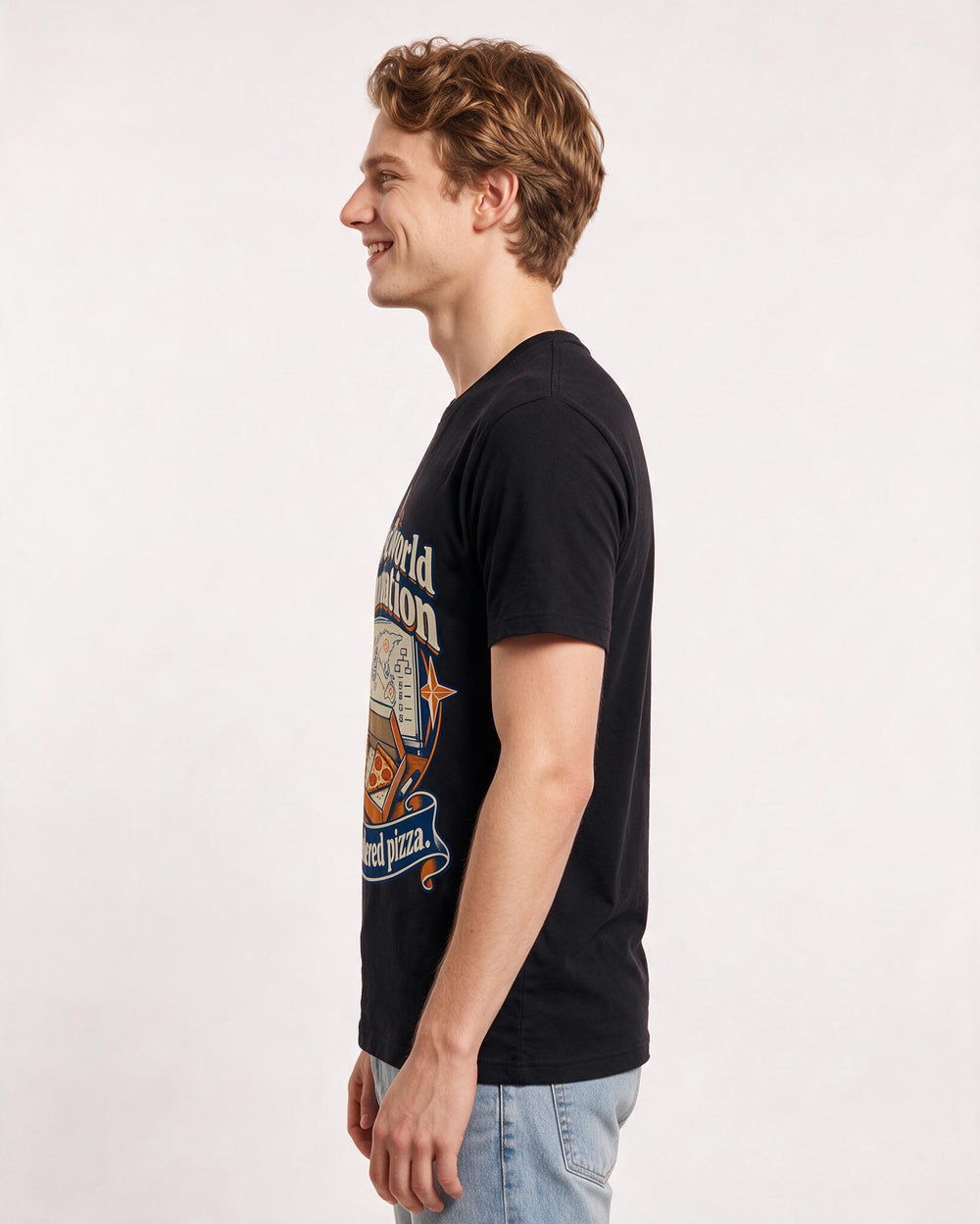 Couples Black T-Shirt for Men – Everyday Expression Graphic Tee product image 2