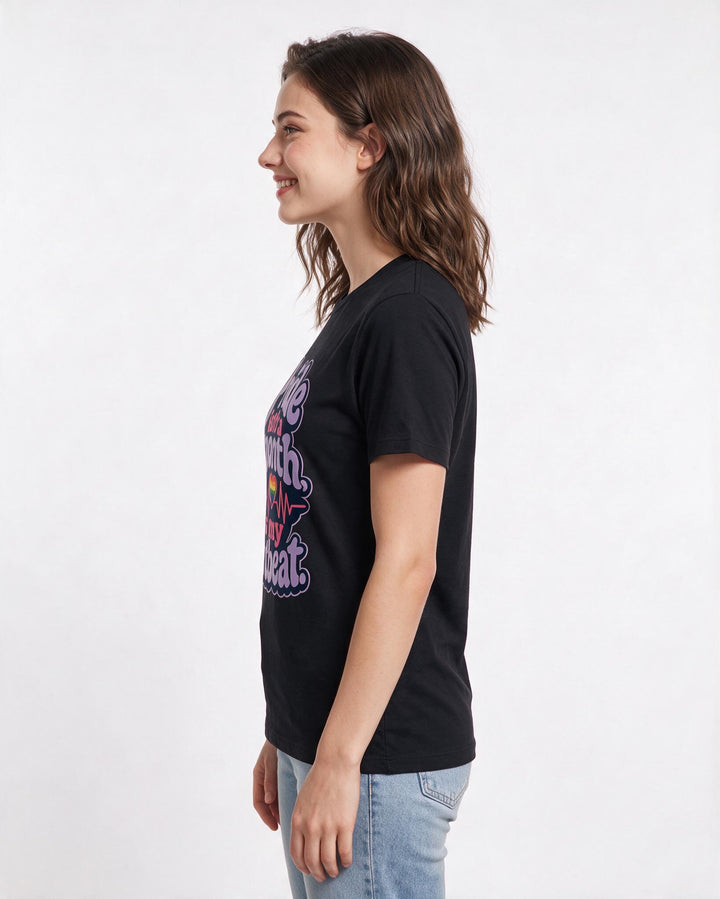 Pride Black T-Shirt for Women – Everyday Expression Graphic Tee product image 2