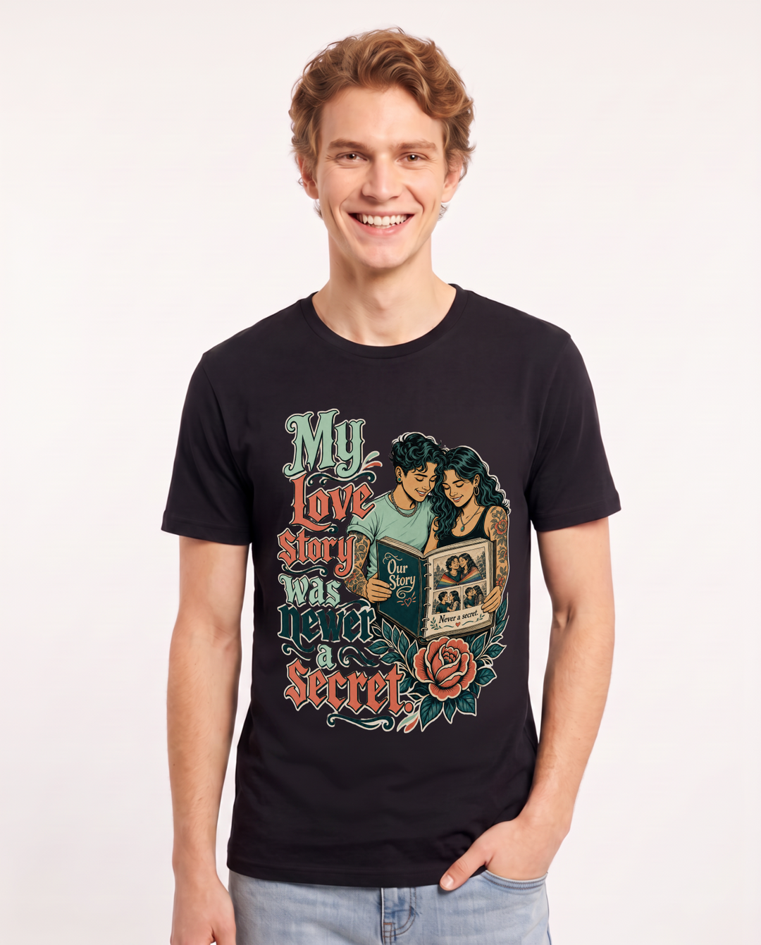 Pride Black T-Shirt for Men – Everyday Expression Graphic Tee product image 3