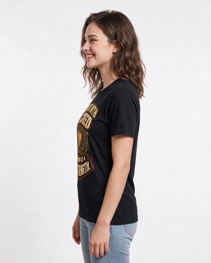 Veteran Black T-Shirt for Women – Everyday Expression Graphic Tee product image 2