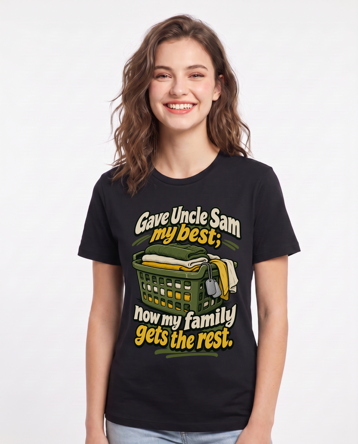 Veteran Black T-Shirt for Women – Everyday Expression Graphic Tee product image 3