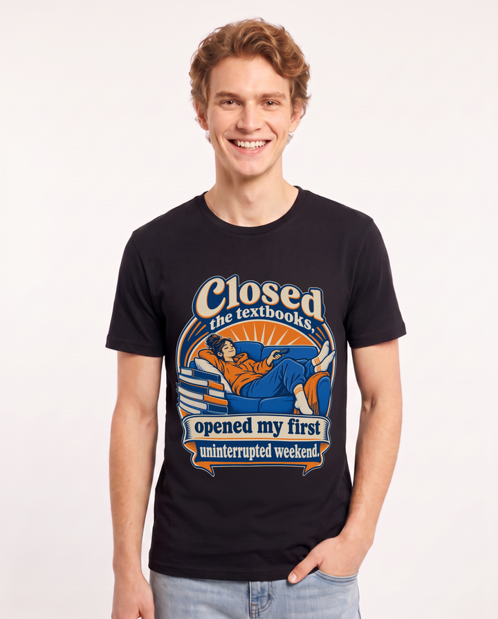 Graduation Black T-Shirt for Men – Everyday Expression Graphic Tee product image 3