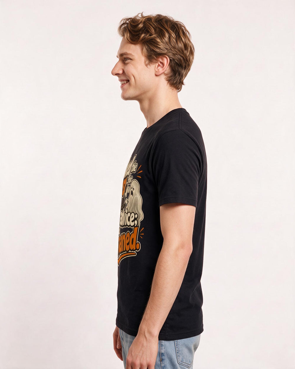 Halloween Black T-Shirt for Men – Halloween Theme Graphic Tee product image 2