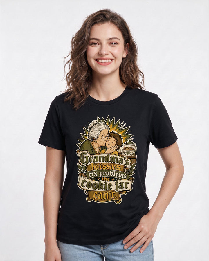 Grandparent Black T-Shirt for Women – Everyday Expression Graphic Tee product image 1