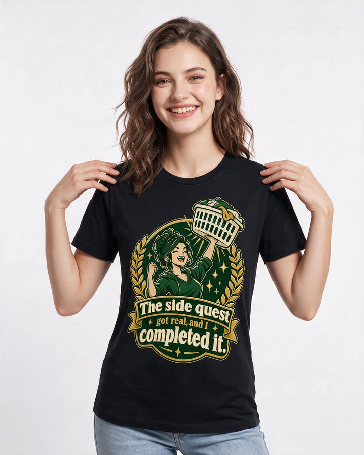 Gaming Black T-Shirt for Women – Game Night Graphic Tee product image 1