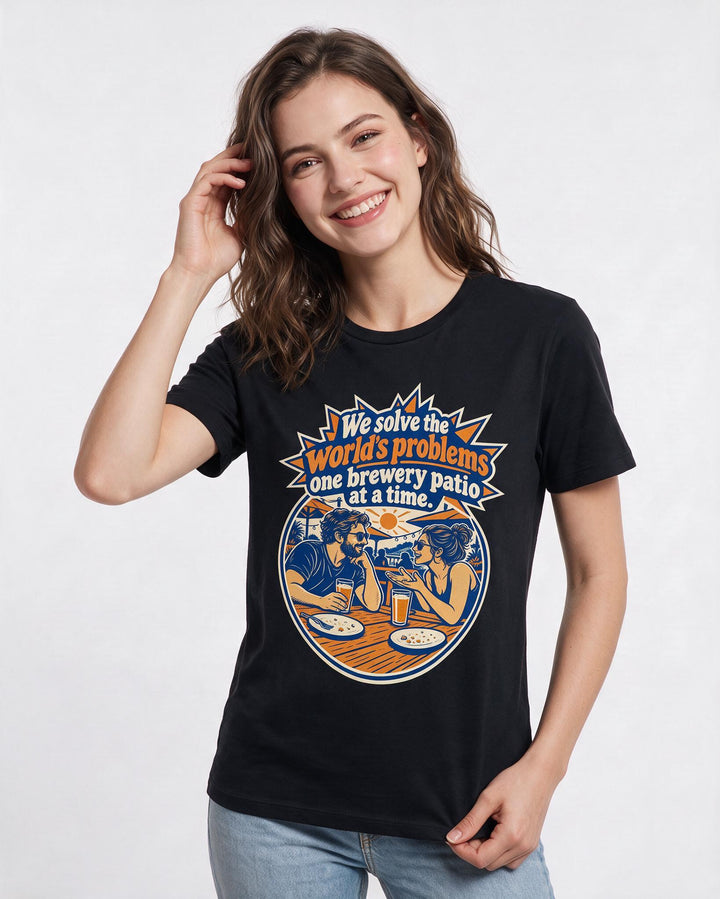 Beer Black T-Shirt for Women – Everyday Expression Graphic Tee product image 1