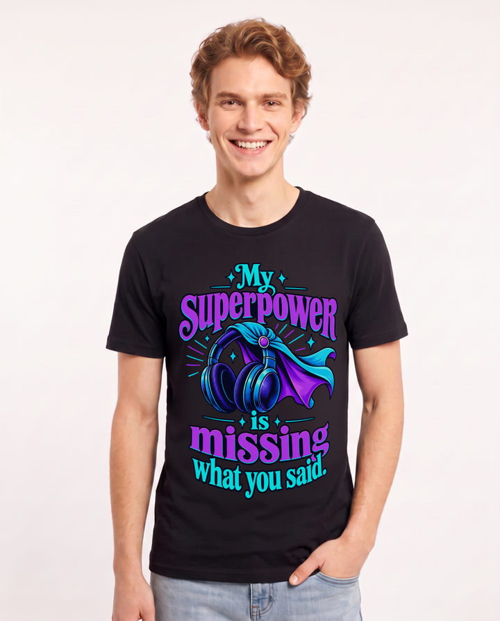 Neurodiversity Black T-Shirt for Men – Everyday Expression Graphic Tee product image 3