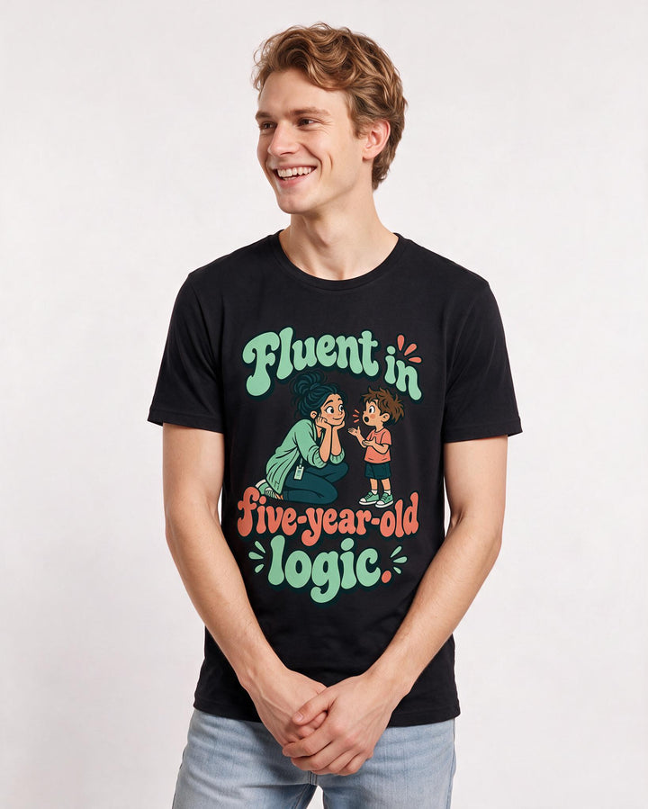 Teacher Black T-Shirt for Men – Everyday Expression Graphic Tee product image 1