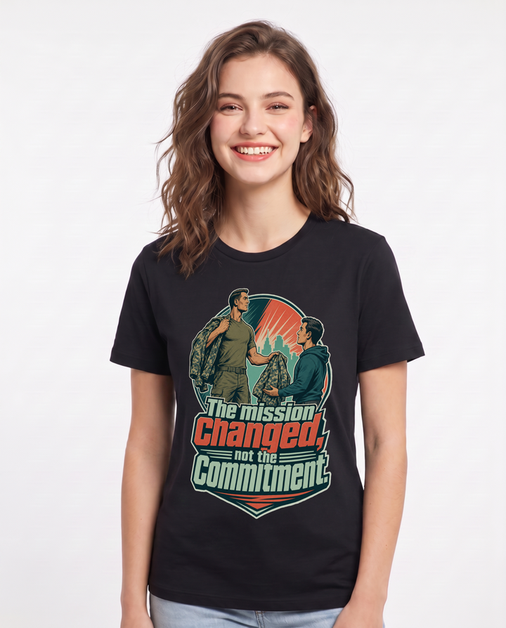 Veteran Black T-Shirt for Women – Everyday Expression Graphic Tee product image 1