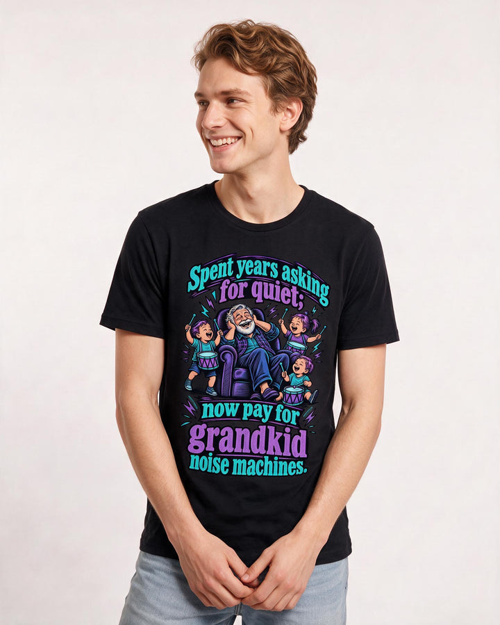 Grandparent Black T-Shirt for Men – Everyday Expression Graphic Tee product image 1