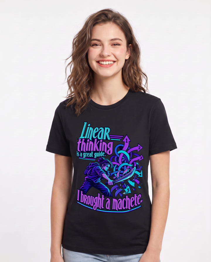Neurodiversity Black T-Shirt for Women – Everyday Expression Graphic Tee product image 3