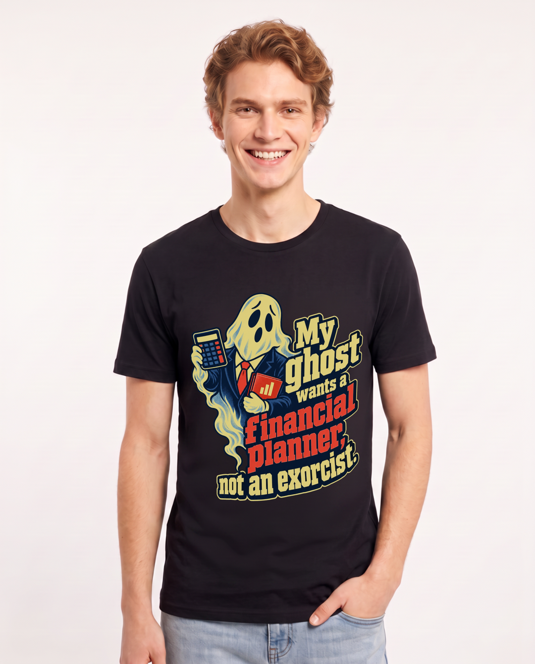Halloween Black T-Shirt for Men – Halloween Theme Graphic Tee product image 3