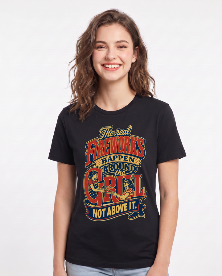 Patriotic Black T-Shirt for Women – Everyday Expression Graphic Tee product image 1