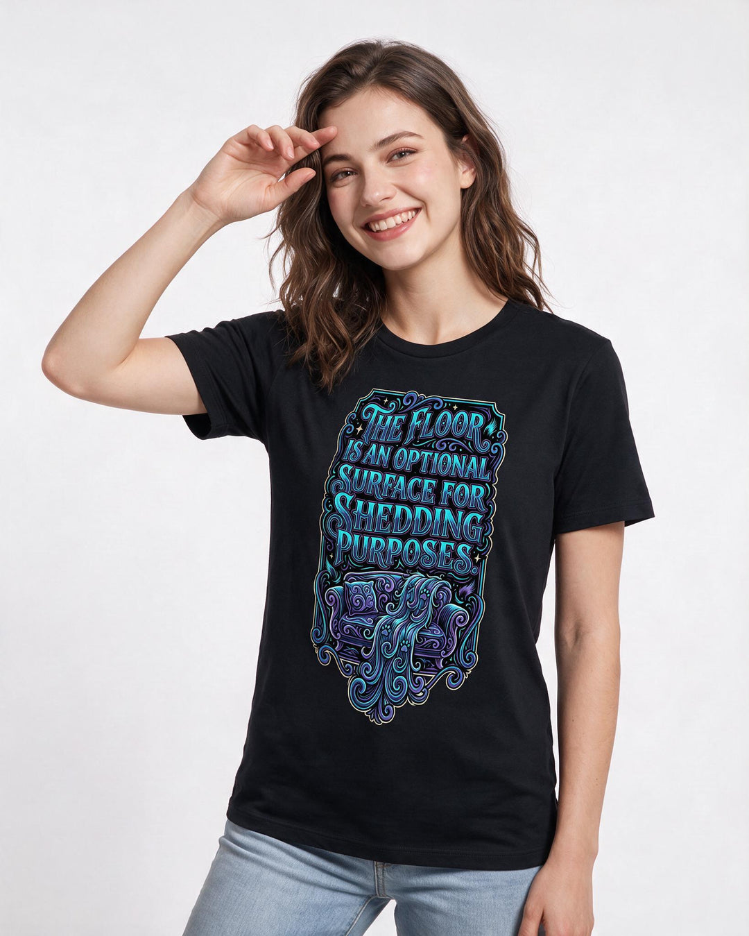 Pet Lover Black T-Shirt for Women – Everyday Expression Graphic Tee product image 1