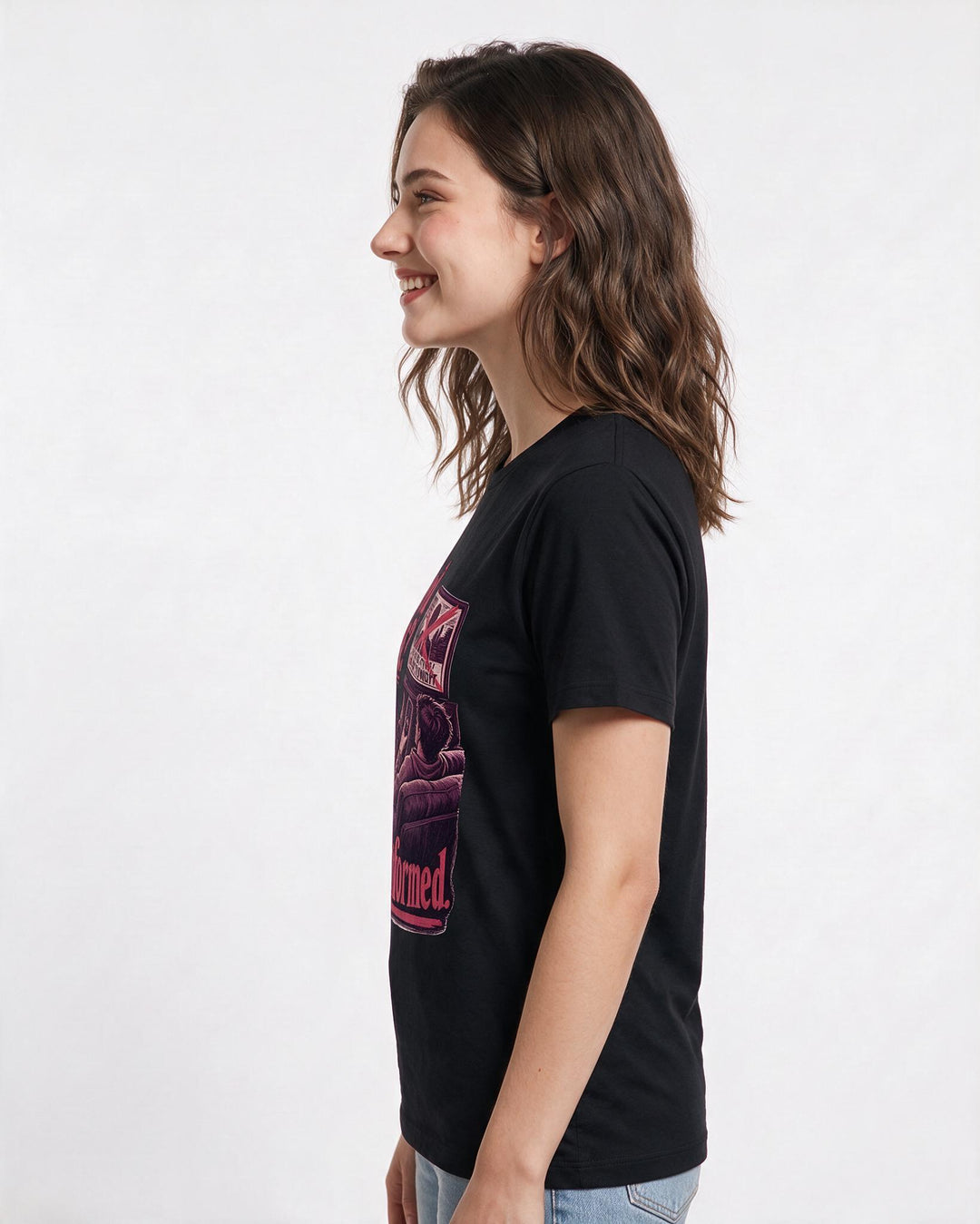Political Statement Black T-Shirt for Women – Everyday Expression Graphic Tee product image 2