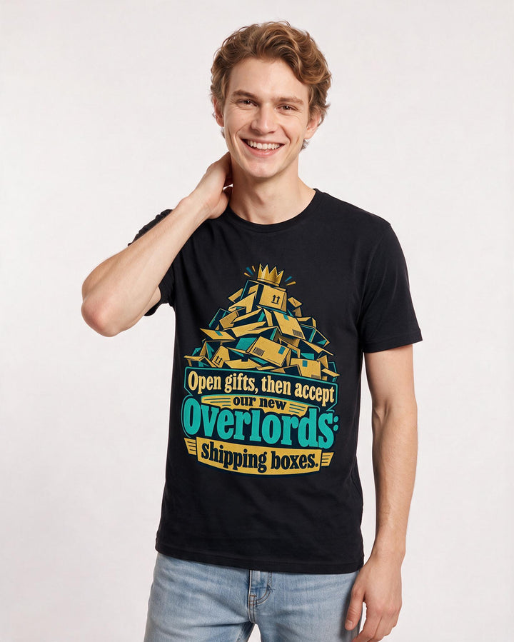 Christmas Black T-Shirt for Men – Holiday Theme Graphic Tee product image 1