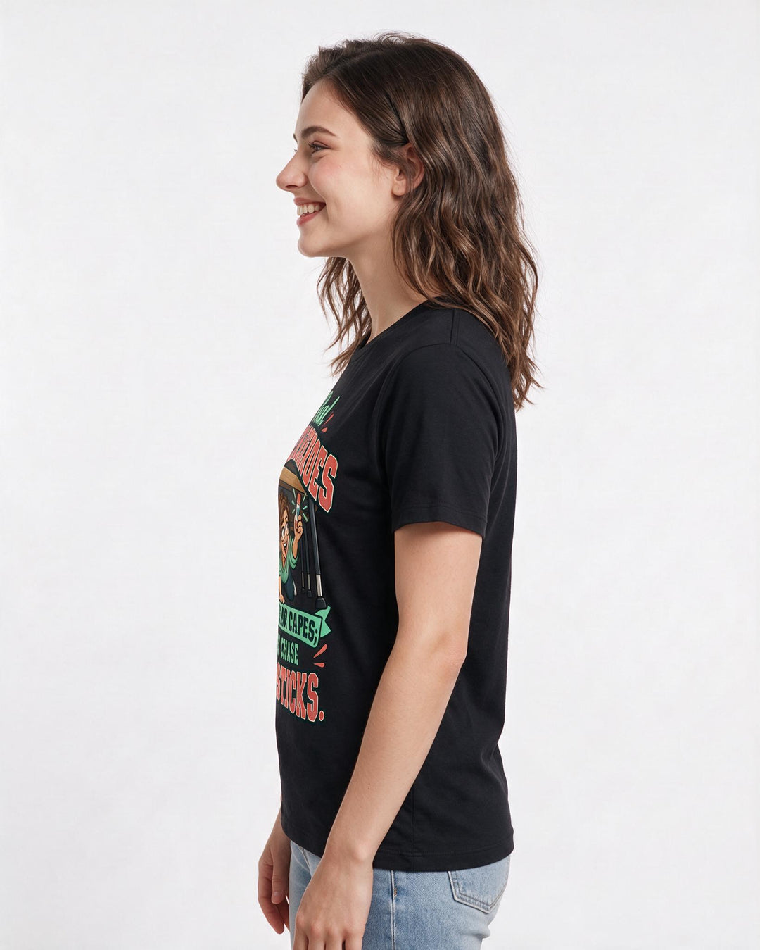 Teacher Black T-Shirt for Women – Everyday Expression Graphic Tee product image 2