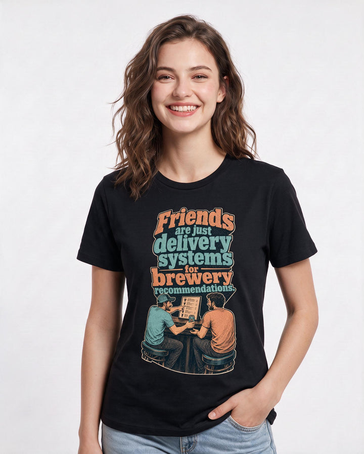 Beer Black T-Shirt for Women – Everyday Expression Graphic Tee product image 1