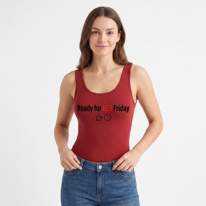 - Sleeveless Round-Neck Tank Bodysuit mockup 1
