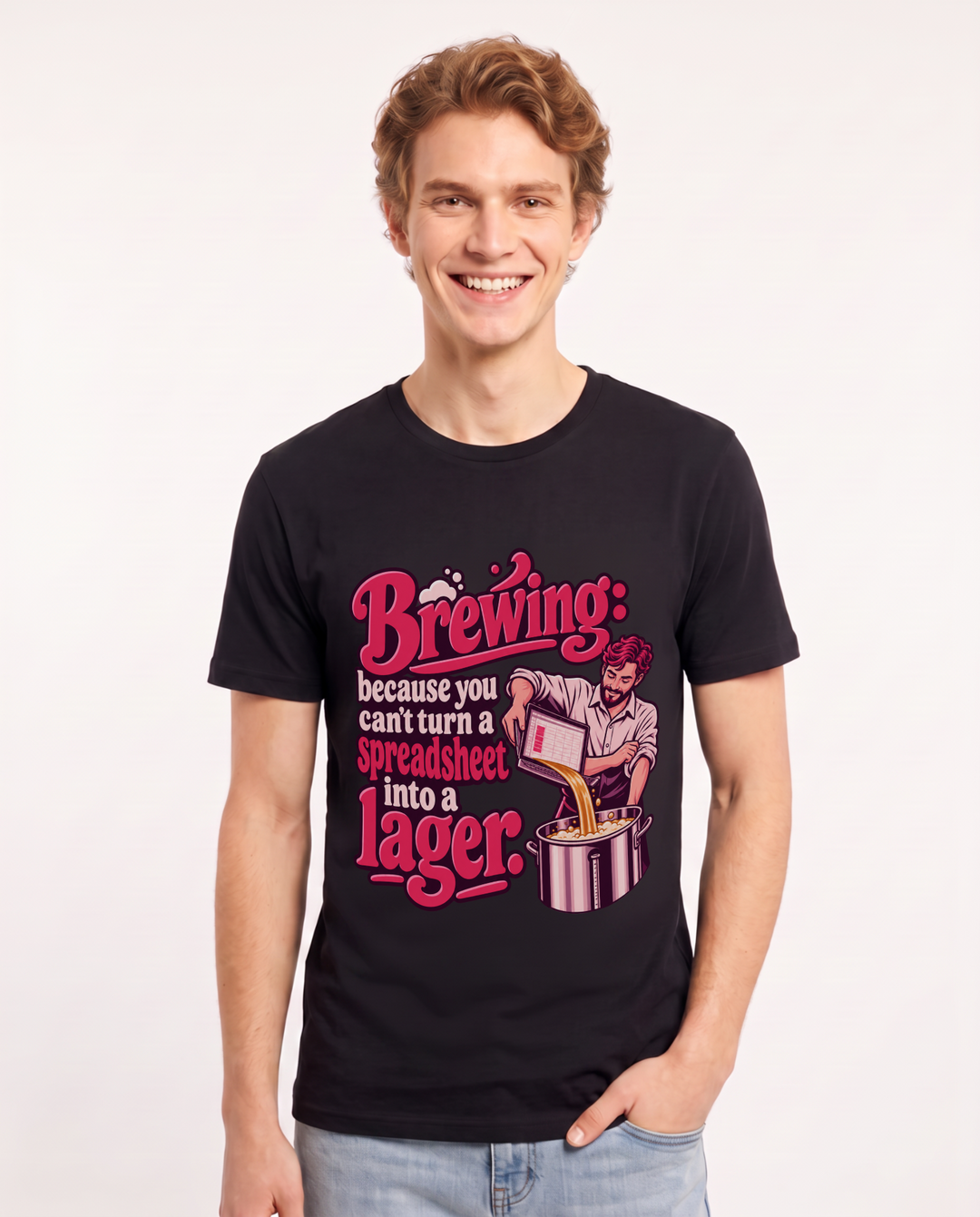 Beer Black T-Shirt for Men – Everyday Expression Graphic Tee product image 3