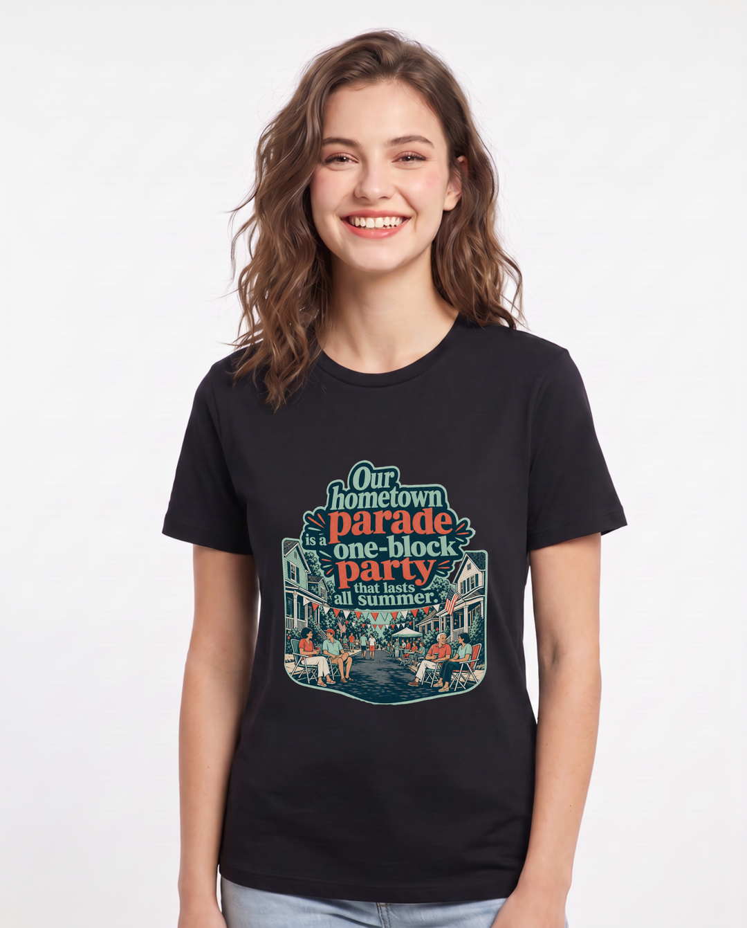 Patriotic Black T-Shirt for Women – Everyday Expression Graphic Tee product image 3