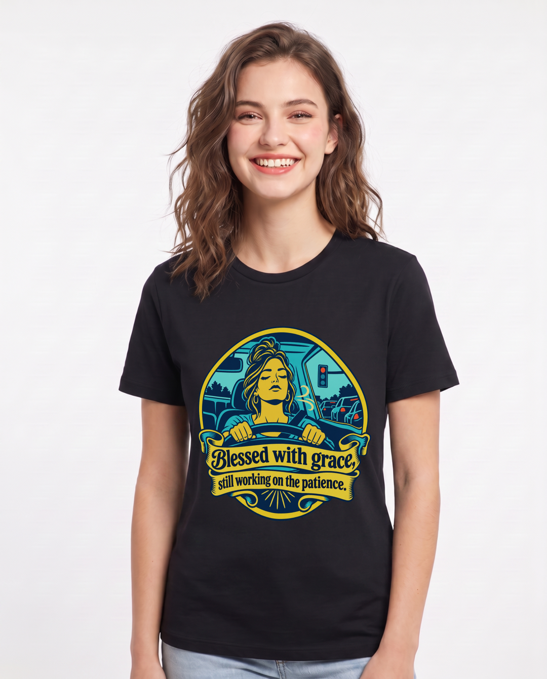Christian Faith Black T-Shirt for Women – Everyday Expression Graphic Tee product image 3