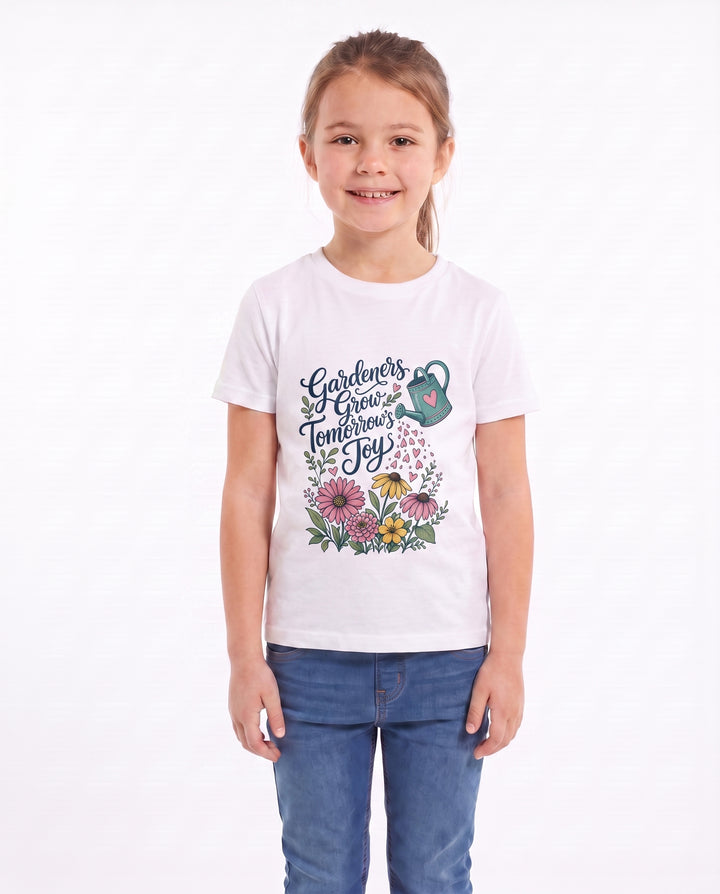 Gardeners Grow Tomorrow’s Joy White T-Shirt mockup 3