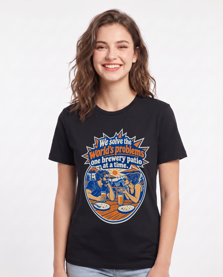 Beer Black T-Shirt for Women – Everyday Expression Graphic Tee product image 3