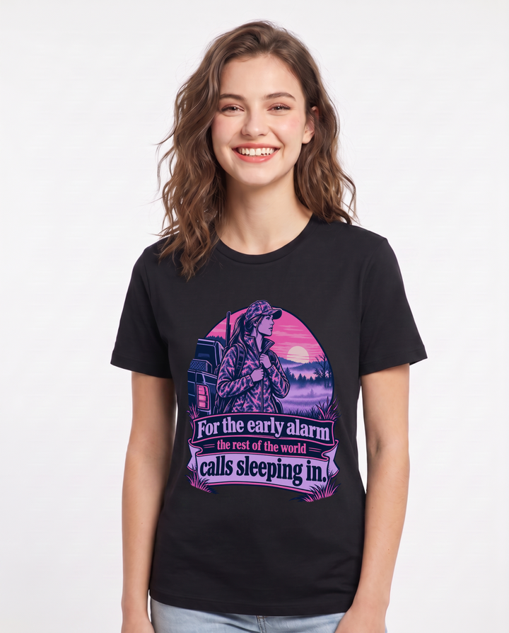 Hunting Black T-Shirt for Women – Everyday Expression Graphic Tee product image 3