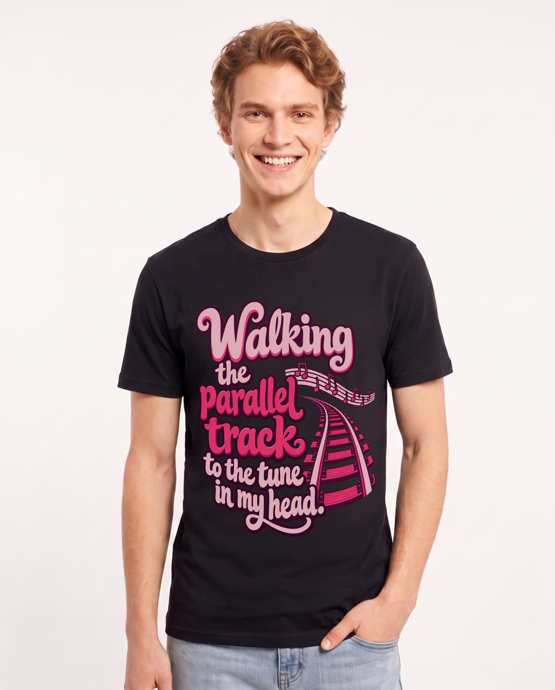 Neurodiversity Black T-Shirt for Men – Everyday Expression Graphic Tee product image 3