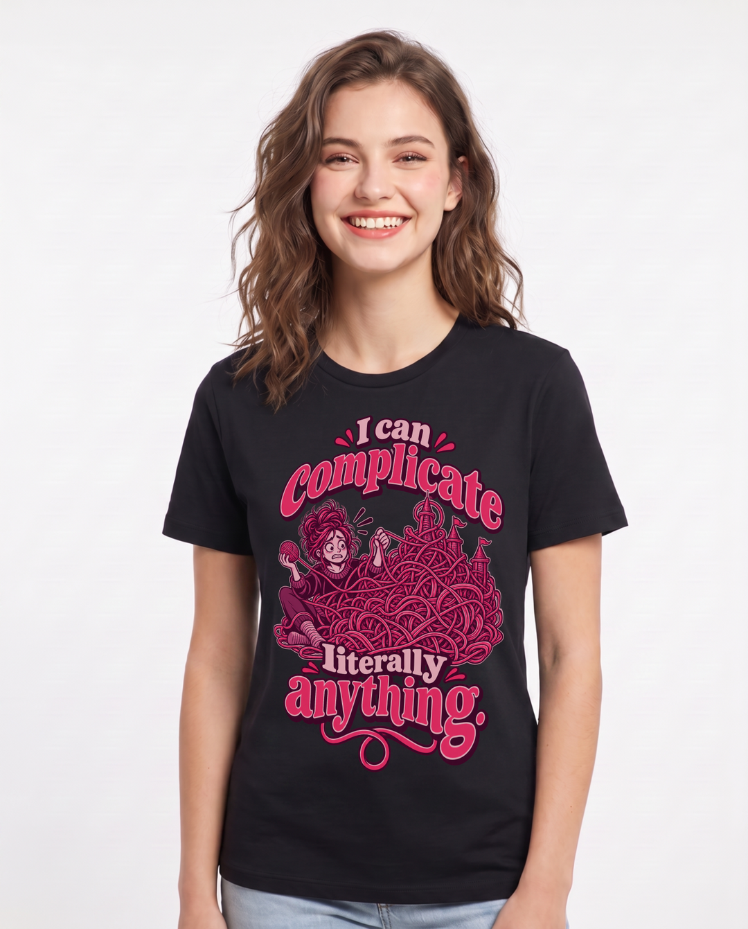Meme Black T-Shirt for Women – Everyday Expression Graphic Tee product image 3