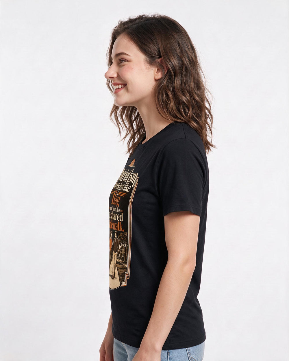 Patriotic Black T-Shirt for Women – Everyday Expression Graphic Tee product image 2