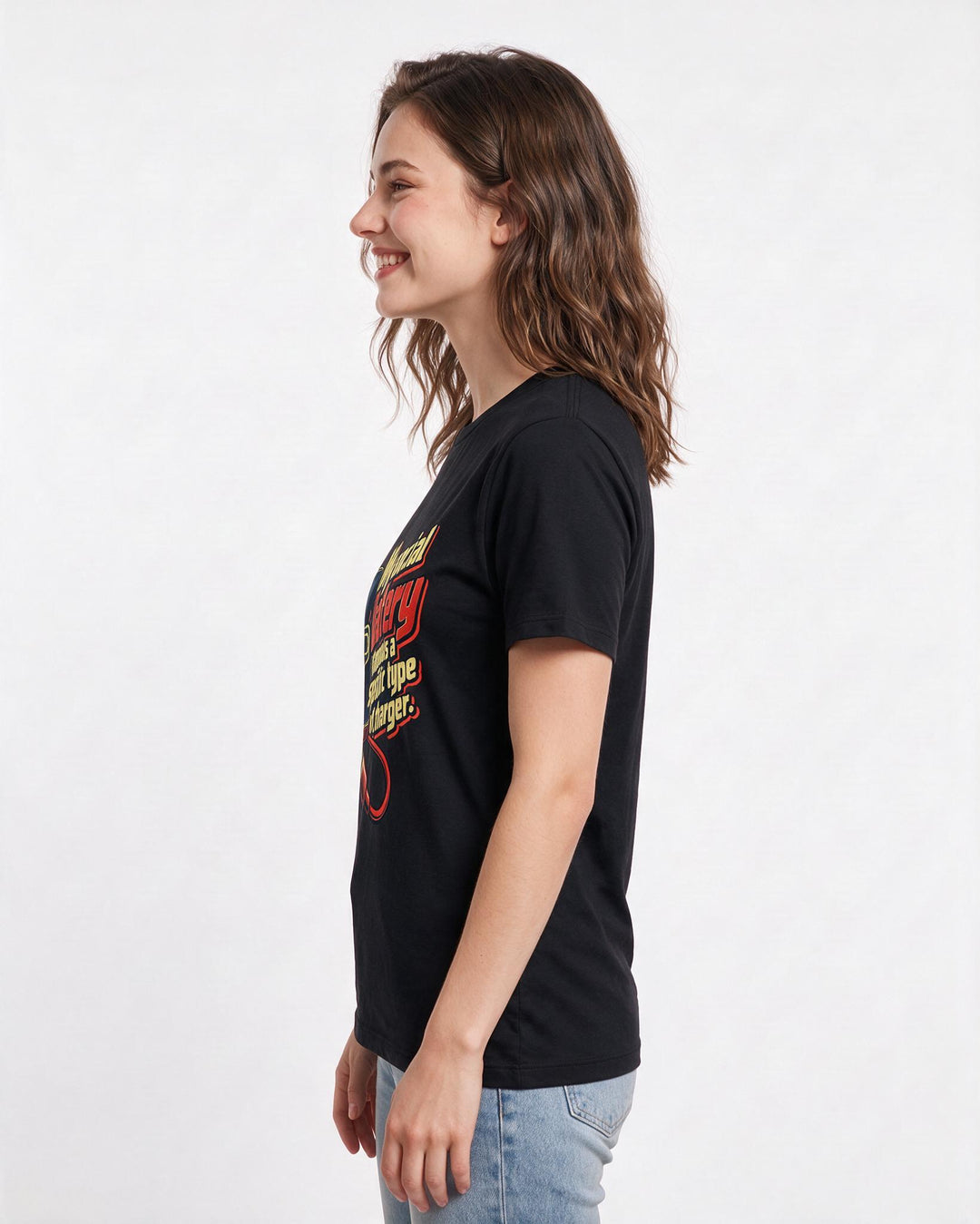 Neurodiversity Black T-Shirt for Women – Everyday Expression Graphic Tee product image 2