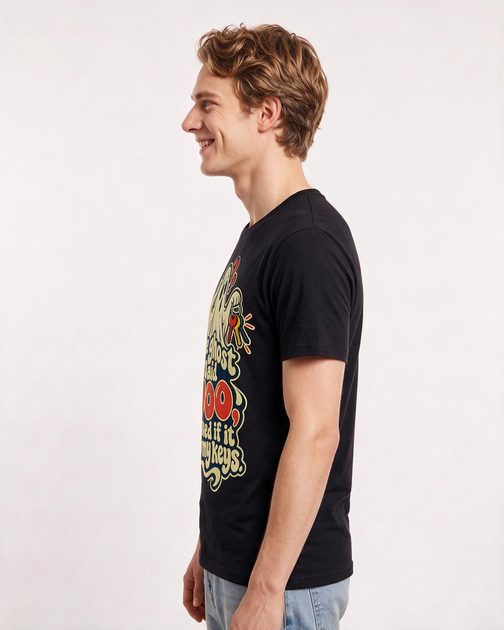 Halloween Black T-Shirt for Men – Halloween Theme Graphic Tee product image 2