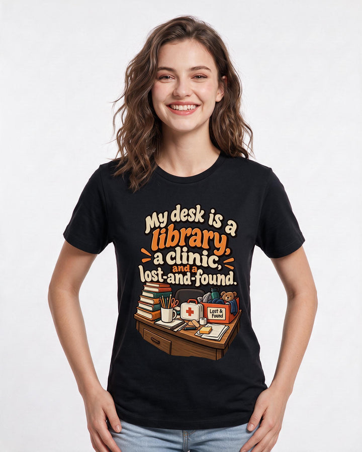 Teacher Black T-Shirt for Women – Everyday Expression Graphic Tee product image 1