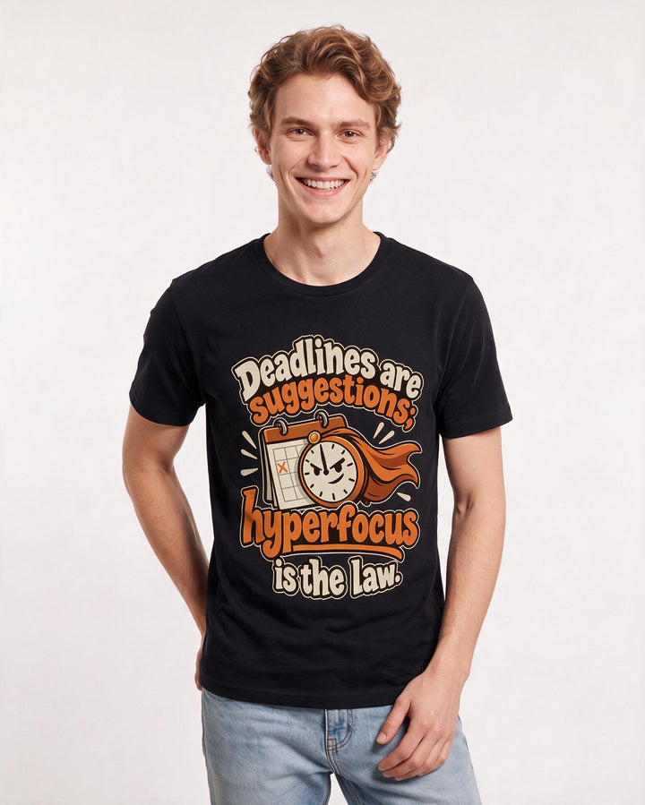Neurodiversity Black T-Shirt for Men – Everyday Expression Graphic Tee product image 1