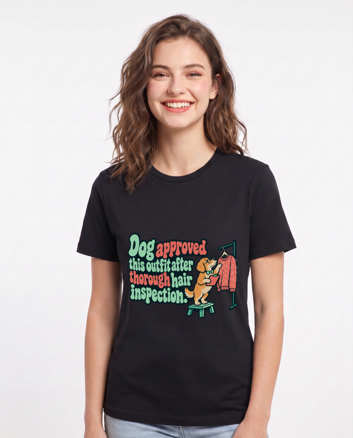 Dog Lover Black T-Shirt for Women – Everyday Expression Graphic Tee product image 3