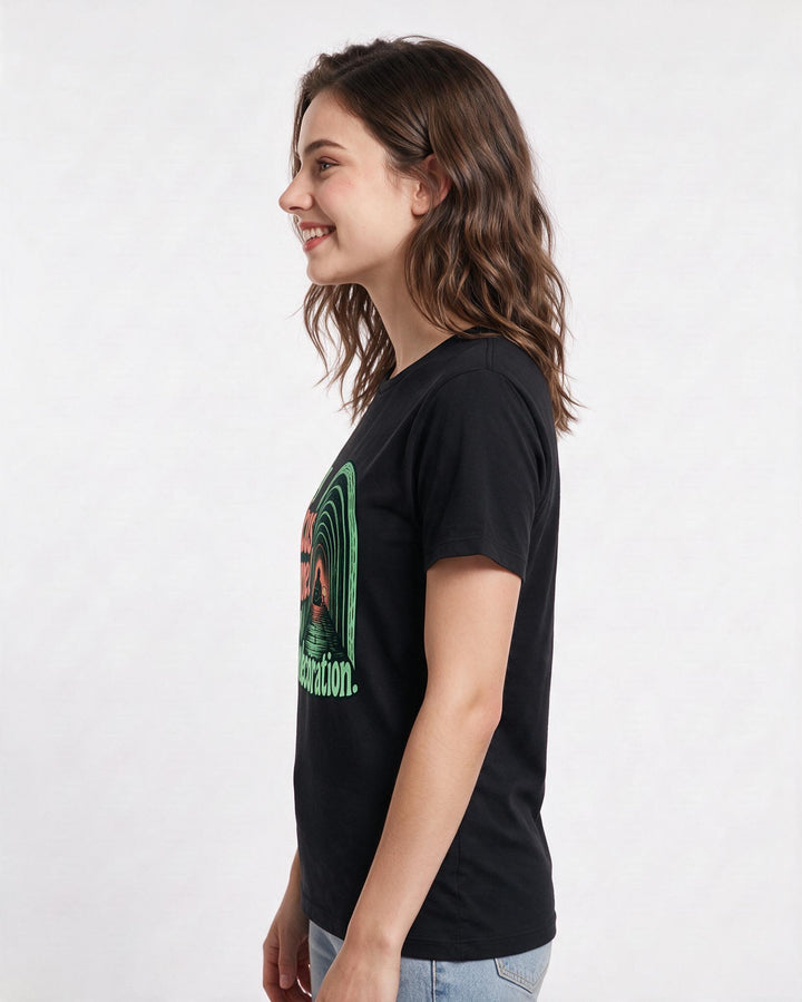 Neurodiversity Black T-Shirt for Women – Everyday Expression Graphic Tee product image 2
