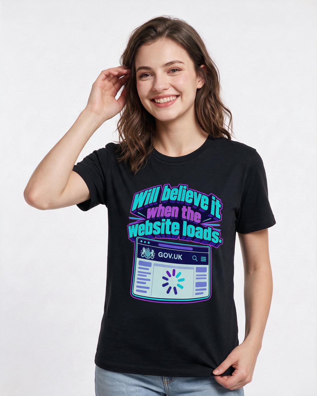 Political Statement Black T-Shirt for Women – Everyday Expression Graphic Tee product image 1