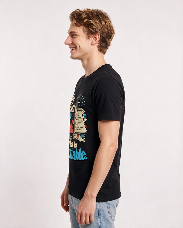 Christian Faith Black T-Shirt for Men – Everyday Expression Graphic Tee product image 2